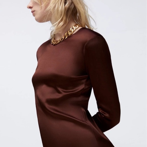 Zara Satin Dress - Picture 9 of 11